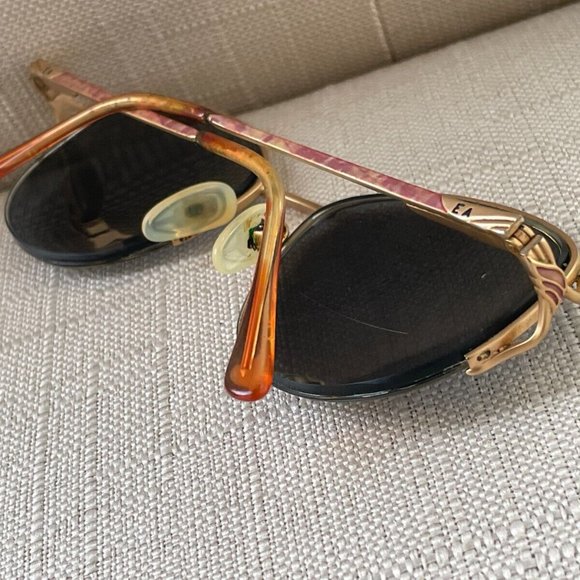 Vintage Elizabeth Arden Glasses Frame Gold Tone Half Rim Eyeglasses Read desc main image 8